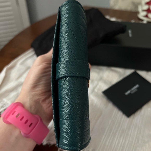 Saint Laurent Small Envelope Wallet Excellent Condition - Sea Turquoise - Picture 2 of 9